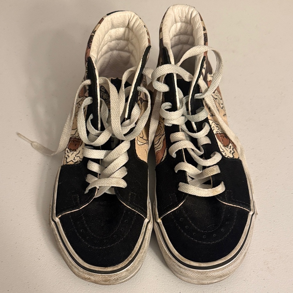 Vans Black and White High-Top Sneakers